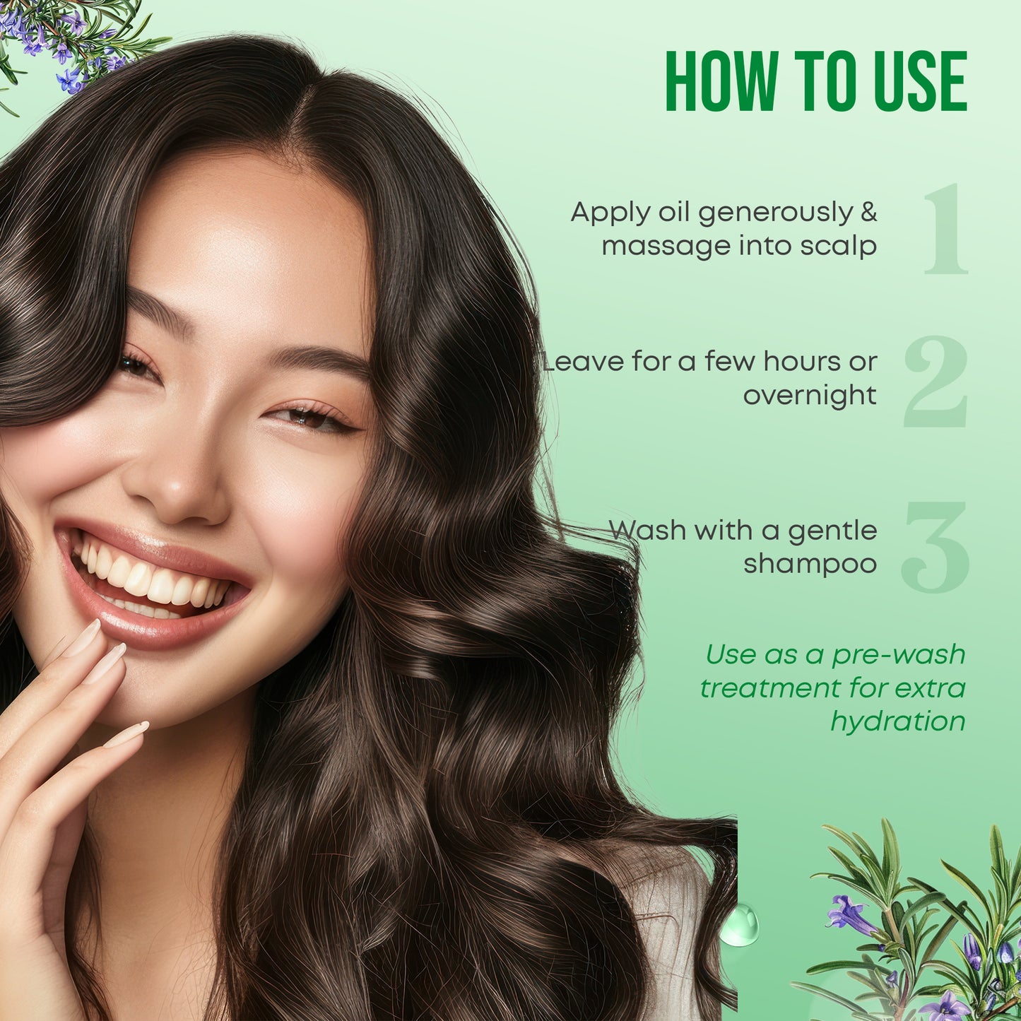 Rosemary with Biotin Hair Care Kit - 3 Step Solution for Hair Fall - 600 ml