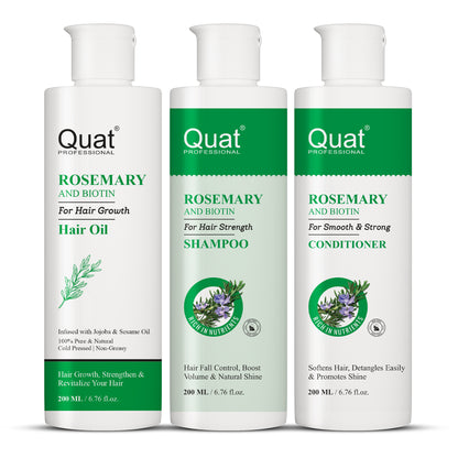 Rosemary with Biotin Hair Care Kit - 3 Step Solution for Hair Fall - 600 ml